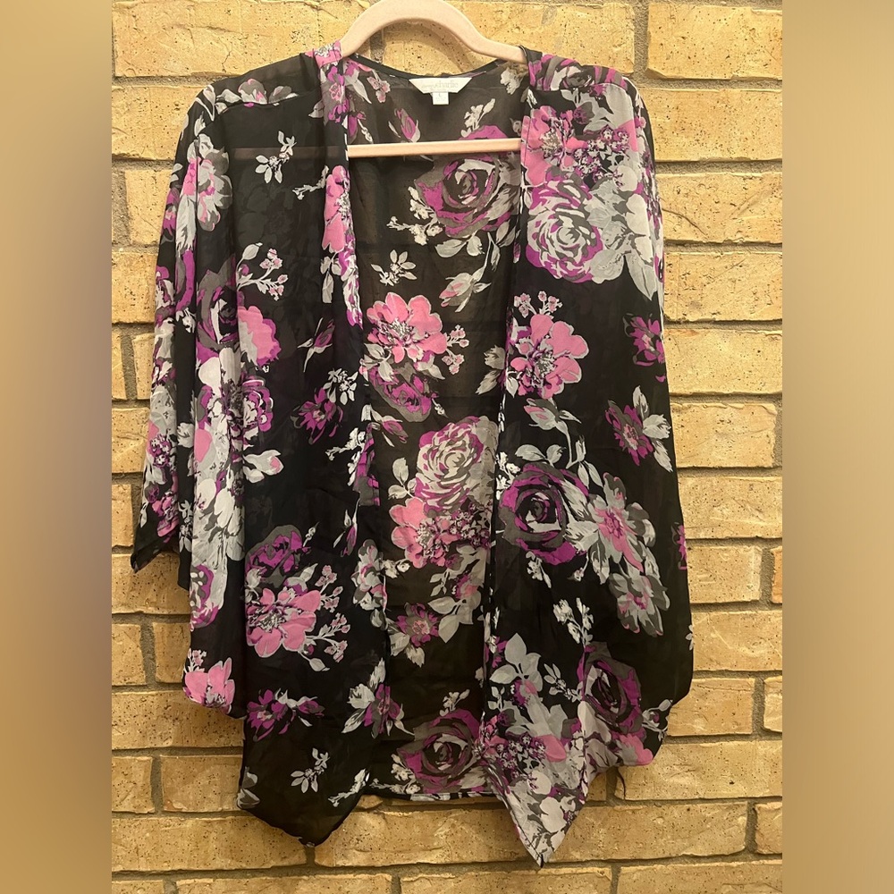Charming Charlie Sheer Flowy Cardigan